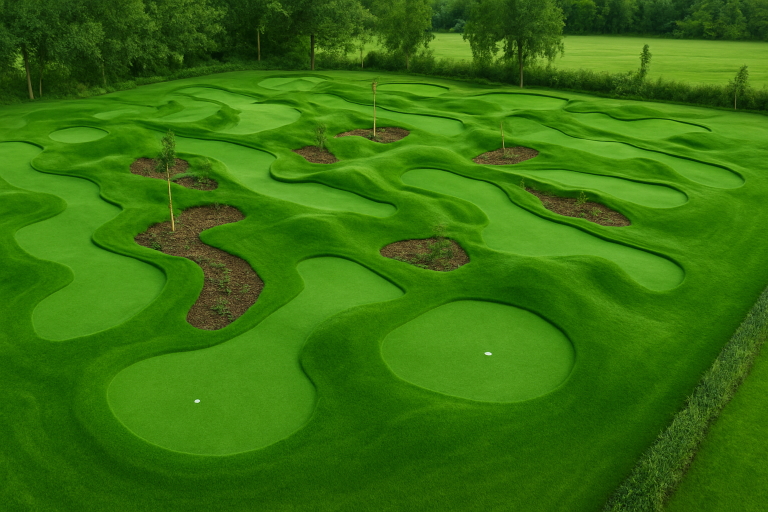 Overzicht terrein short skill course